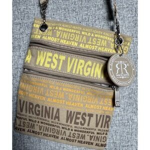 West Virginia Small Cross Body Fabric Bag Purse Robin Ruth 5x7"